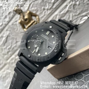 Panerai  PAM979 Carbotech VSF Best Edition Carbon Dial on Rubber Strap P.9010 Clone - Super Clone Watch | 1:1 Best Version