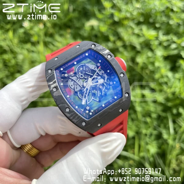 RICHARD MILLE RM055 RM 055 NTPT/Ti ZF 1:1 Best Edition Black Bezel Red Crown - Super Clone Watch | 1:1 Best Version