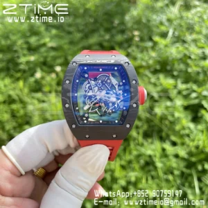 RICHARD MILLE RM055 RM 055 NTPT/Ti ZF 1:1 Best Edition Black Bezel Red Crown - Super Clone Watch | 1:1 Best Version