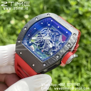 RICHARD MILLE RM055 RM 055 NTPT/Ti ZF 1:1 Best Edition Black Bezel Red Crown - Super Clone Watch | 1:1 Best Version