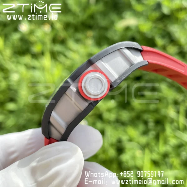 RICHARD MILLE RM055 RM 055 NTPT/Ti ZF 1:1 Best Edition Black Bezel Red Crown - Super Clone Watch | 1:1 Best Version