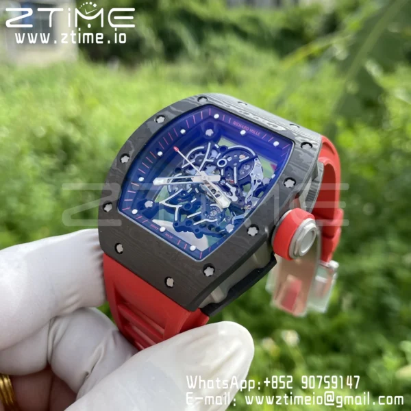 RICHARD MILLE RM055 RM 055 NTPT/Ti ZF 1:1 Best Edition Black Bezel Red Crown - Super Clone Watch | 1:1 Best Version