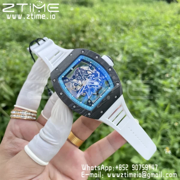 RICHARD MILLE RM055 NTPT ZF 1:1 Best Edition Blue Bezel White Crown RMUL2 Super Clone - Super Clone Watch | 1:1 Best Version