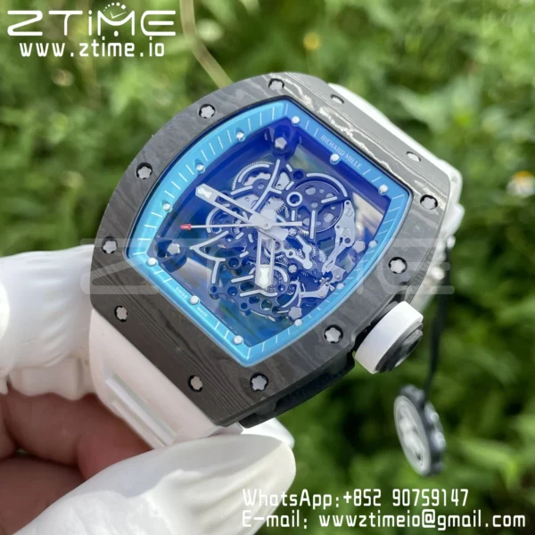 RICHARD MILLE RM055 NTPT ZF 1:1 Best Edition Blue Bezel White Crown RMUL2 Super Clone - Super Clone Watch | 1:1 Best Version