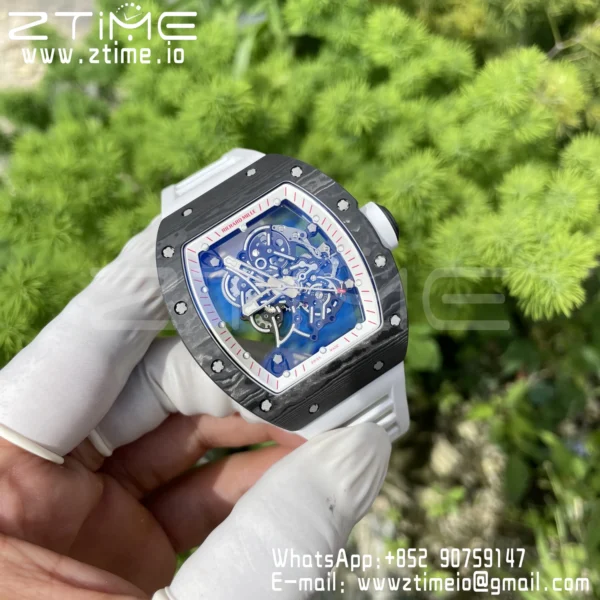 RICHARD MILLE RM055 NTPT ZF 1:1 Best Edition White Bezel White Crown on RMUL2 Super Clone - Super Clone Watch | 1:1 Best Version