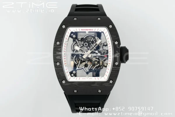 RICHARD MILLE RM055 NTPT/Ti ZF 1:1 Best Edition White Bezel Black Crown RMUL2 Super Clone - Super Clone Watch | 1:1 Best Version