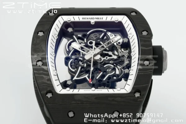 RICHARD MILLE RM055 NTPT/Ti ZF 1:1 Best Edition White Bezel Black RMUL2 Super Clone - Super Clone Watch | 1:1 Best Version