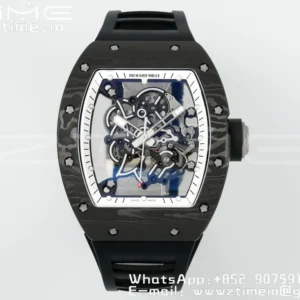 RICHARD MILLE RM055 NTPT/Ti ZF 1:1 Best Edition White Bezel Black RMUL2 Super Clone - Super Clone Watch | 1:1 Best Version