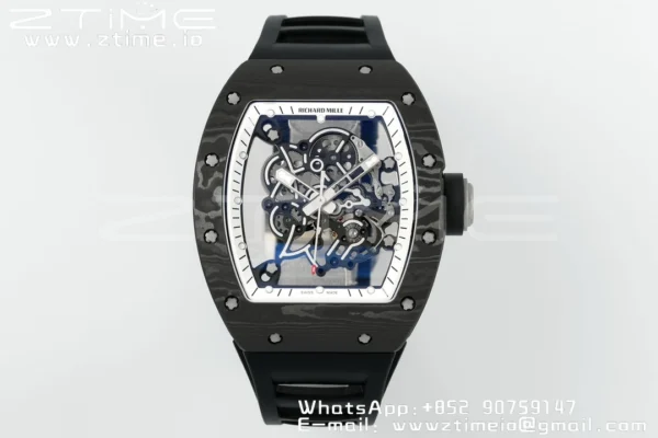 RICHARD MILLE RM055 NTPT/Ti ZF 1:1 Best Edition White Bezel Black RMUL2 Super Clone - Super Clone Watch | 1:1 Best Version