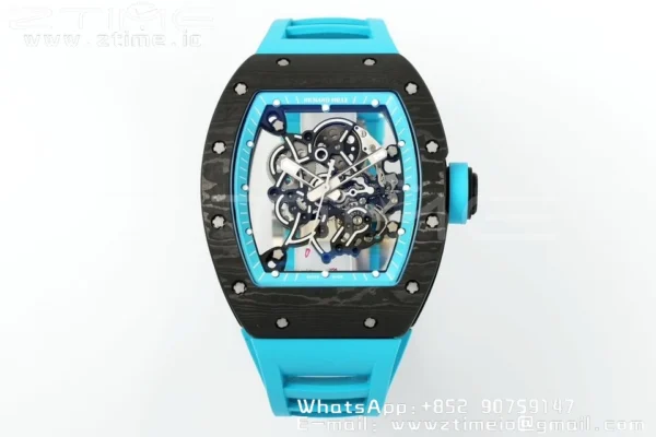 RICHARD MILLE RM055 NTPT ZF 1:1 Best Edition Blue Bezel Blue Crown RMUL2 Super Clone - Super Clone Watch | 1:1 Best Version
