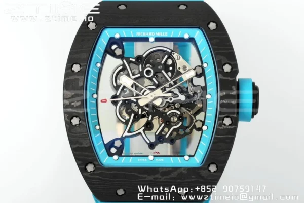 RICHARD MILLE RM055 NTPT ZF 1:1 Best Edition Blue Bezel Blue Crown RMUL2 Super Clone - Super Clone Watch | 1:1 Best Version