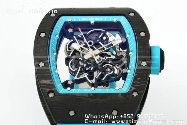RICHARD MILLE RM055 NTPT ZF 1:1 Best Edition Blue Bezel Blue Crown RMUL2 Super Clone - Super Clone Watch | 1:1 Best Version