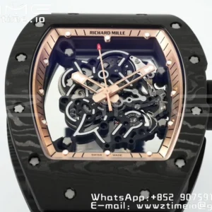 RICHARD MILLE RM055 NTPT ZF 1:1 Best Edition Gold Bezel Black Crown RMUL2 Super Clone - Super Clone Watch | 1:1 Best Version