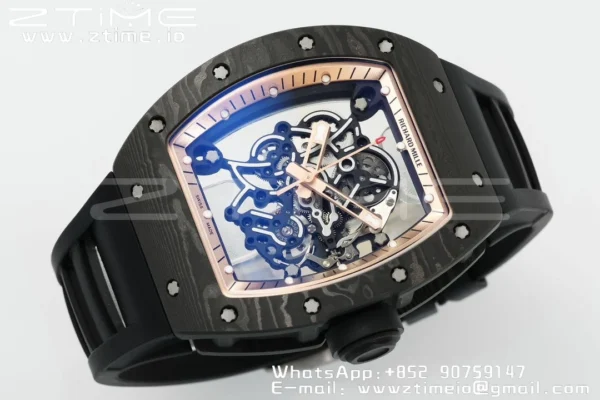 RICHARD MILLE RM055 NTPT ZF 1:1 Best Edition Gold Bezel Black Crown RMUL2 Super Clone - Super Clone Watch | 1:1 Best Version