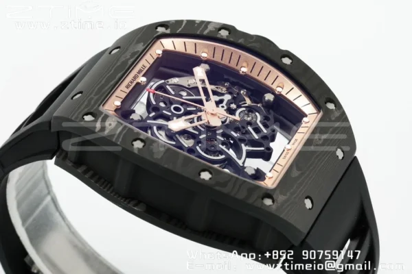 RICHARD MILLE RM055 NTPT ZF 1:1 Best Edition Gold Bezel Black Crown RMUL2 Super Clone - Super Clone Watch | 1:1 Best Version