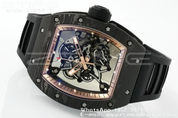 RICHARD MILLE RM055 NTPT ZF 1:1 Best Edition Gold Bezel Black Crown RMUL2 Super Clone - Super Clone Watch | 1:1 Best Version