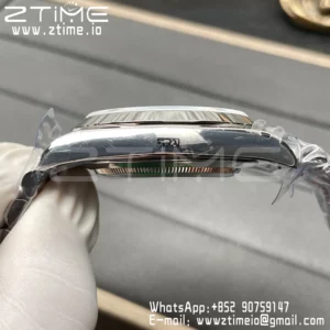 Rolex DayDate 228236 40mm GM Factory 1:1 Best Edition Ice Dial Fluted Bezel on SS Bracelet V3 - Super Clone Watch | 1:1 Best Version