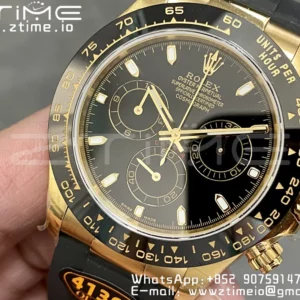 Rolex Daytona 126518 QF 1:1 Best Edition Black Dial on Oysterflex Strap SH4131 V6 (Weighted) - Super Clone Watch | 1:1 Best Version