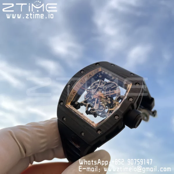 RICHARD MILLE RM055 NTPT RM Factroy 1:1 Best Edition Gold Bezel on Rubber Strap RMUL2 Super Clone - Super Clone Watch | 1:1 Best Version