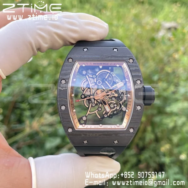 RICHARD MILLE RM055 NTPT RM Factroy 1:1 Best Edition Gold Bezel on Rubber Strap RMUL2 Super Clone - Super Clone Watch | 1:1 Best Version