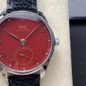 IWC Portuguese IW358315 GR Factory 1:1 Best Edition SS Red Dial Silvery Markers - Super Clone Watch | 1:1 Best Version