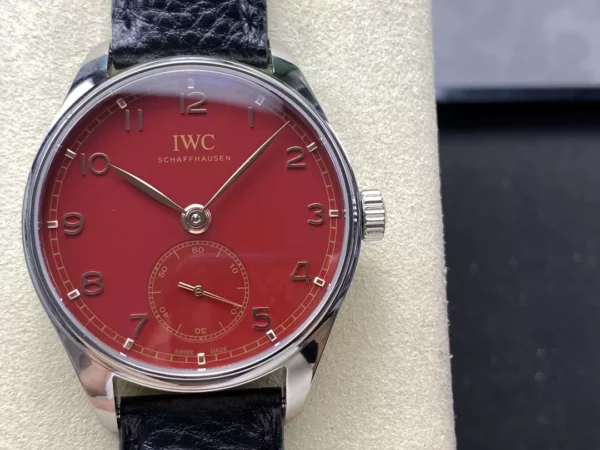IWC Portuguese IW358315 GR Factory 1:1 Best Edition SS Red Dial Silvery Markers - Super Clone Watch | 1:1 Best Version