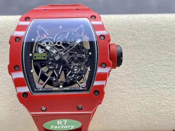 RICHARD MILLE RM035-02 Red NTPT R7 Factory 1:1 Best Edition Red Rubber Strap - Super Clone Watch | 1:1 Best Version