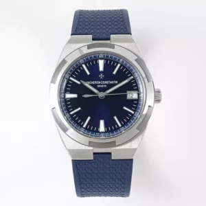 VC Overseas 4500V SS ZF 1:1 Best Edition Blue Dial on Blue Rubber Strap A5100 - Super Clone Watch | 1:1 Best Version