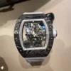 Richard Mille RM055 NTPT APS Factory 1:1 Best Edition White Bezel White Crown on Rubber Strap - Super Clone Watch | 1:1 Best Version