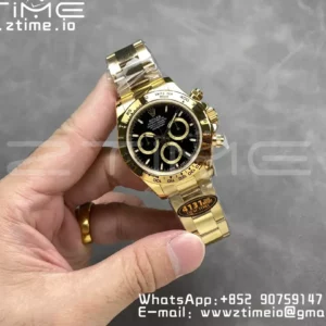 Rolex Daytona 126508 QF 1:1 Best Edition Black Dial SH4131 V6 (Gain Weight) - Super Clone Watch | 1:1 Best Version
