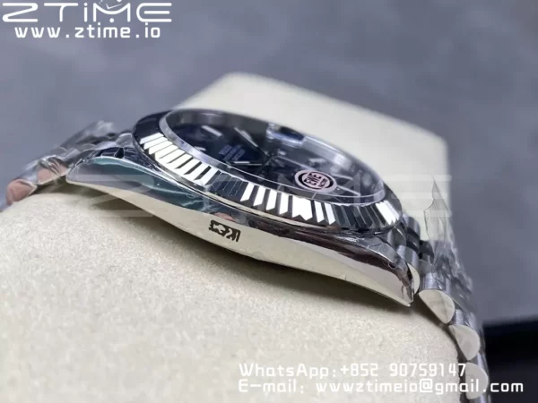 Rolex DateJust 41 126334 EWE Factory 1:1 Best Edition Blue Textured Dial on Jubilee Bracelet A3235 - Super Clone Watch | 1:1 Best Version