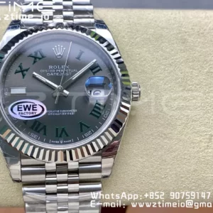 Rolex DateJust 41 126334 EWE Factory 1:1 Best Edition Roman Dial on Jubilee Bracelet A3235 - Super Clone Watch | 1:1 Best Version