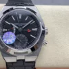 VC Overseas 41mm 7900V GR Factory 1:1 Best Edition Black Dial Black Leather Strap - スーパークローン時計｜1:1ベストバージョン