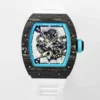 リシャール・ミル RM055 NTPT APSファクトリー 1:1ベスト・エディション ホワイトベゼル ブルークラウン ラバーストラップ - スーパークローンウォッチ｜1:1ベスト・バージョン