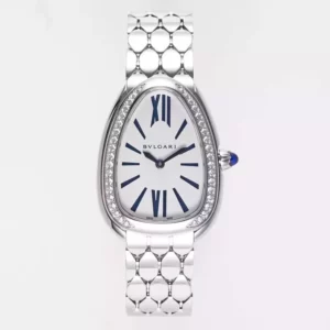 Bvlgari Serpenti Seduttori Watch SS 103148 BVF 1:1 Best Edition White Dial Blue Stripes - Super Clone Watch | 1:1 Best Version