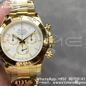 Rolex Daytona 126508 QF 1:1 Best Edition White Dial SH4131 V6 (Gain Weight) - Super Clone Watch | 1:1 Best Version