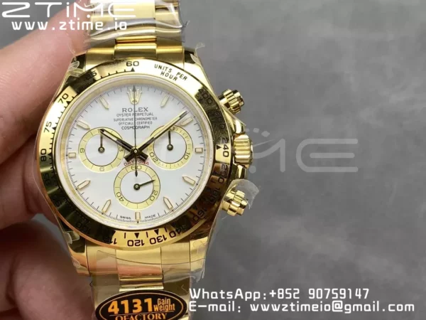 Rolex Daytona 126508 QF 1:1 Best Edition White Dial SH4131 V6 (Gain Weight) - Super Clone Watch | 1:1 Best Version