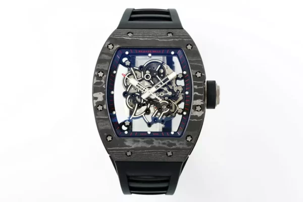 リシャール・ミル RM055 NTPT APSファクトリー 1:1ベスト・エディション ブラックベゼル ブラッククラウン ラバーストラップ - スーパークローンウォッチ｜1:1ベスト・バージョン