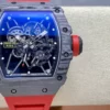 RICHARD MILLE RM35-01 ブラックカーボンBBRファクトリーベストエディション レッドラバーストラップ - スーパークローンウォッチ｜1:1ベストバージョン