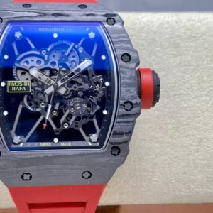 RICHARD MILLE RM35-01 Black Carbon BBR Factory Best Edition Red Rubber Strap - Super Clone Watch | 1:1 Best Version
