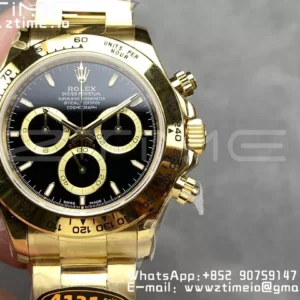 Rolex Daytona 126508 QF 1:1 Best Edition Black Dial SH4131 V6 (Gain Weight) - Super Clone Watch | 1:1 Best Version
