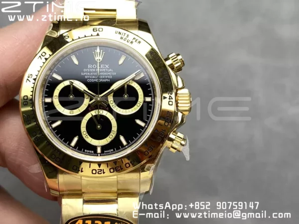 Rolex Daytona 126508 QF 1:1 Best Edition Black Dial SH4131 V6 (Gain Weight) - Super Clone Watch | 1:1 Best Version