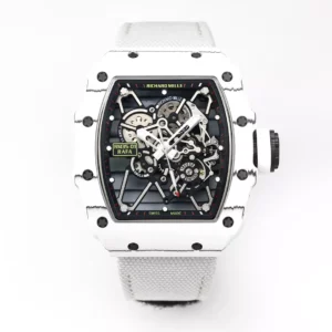 RICHARD MILLE RM35-01 White Carbon BBR Factory Best Edition White Nylon Strap - Super Clone Watch | 1:1 Best Version