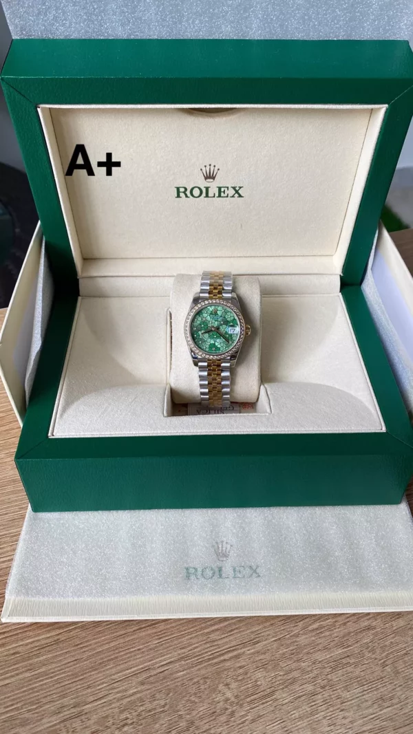 Rolex DateJust SS/YG 31mm 278383 A+ Factory 1:1 Best Edition Green Floral Dial Diamond Bezel - Super Clone Watch | 1:1 Best Version