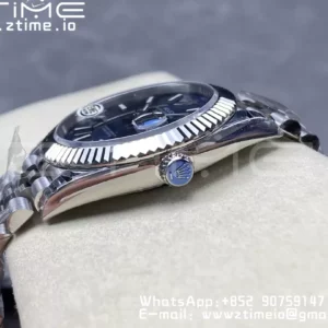 Rolex DateJust 41 126334 EWE Factory 1:1 Best Edition Blue Textured Dial on Jubilee Bracelet A3235 - Super Clone Watch | 1:1 Best Version