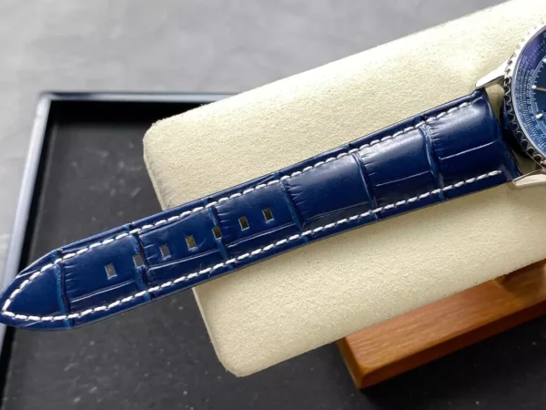 Breitling Navitimer Automatic 41mm SS BLSF Blue Dial on Blue Leather Strap A2824 V2 - Super Clone Watch | 1:1 Best Version