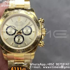 Rolex Daytona 126508 QF 1:1 Best Edition YG Dial SH4131 V6 (Gain Weight) - Super Clone Watch | 1:1 Best Version