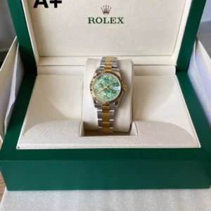 Rolex DateJust SS/YG 31mm 278273 A+ Factory 1:1 Best Edition Green Floral Diamonds Dial - Super Clone Watch | 1:1 Best Version