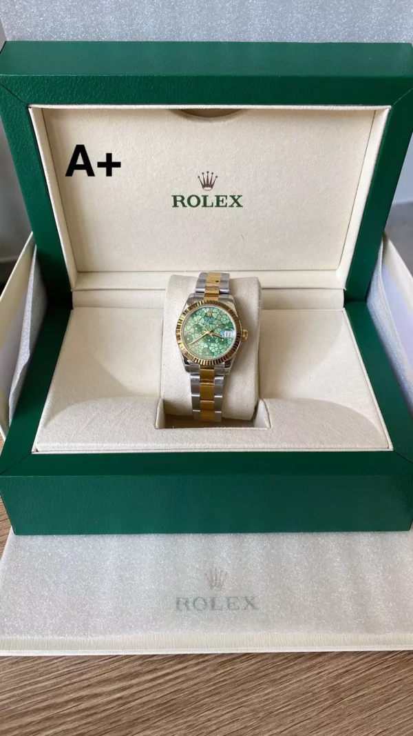 Rolex DateJust SS/YG 31mm 278273 A+ Factory 1:1 Best Edition Green Floral Diamonds Dial - Super Clone Watch | 1:1 Best Version