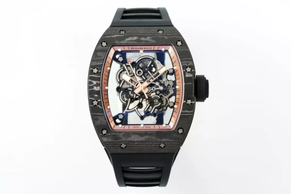 リシャール・ミル RM055 NTPT APSファクトリー 1:1ベストエディション RGベゼル ブラッククラウン ラバーストラップ - スーパークローンウォッチ｜1:1ベストバージョン